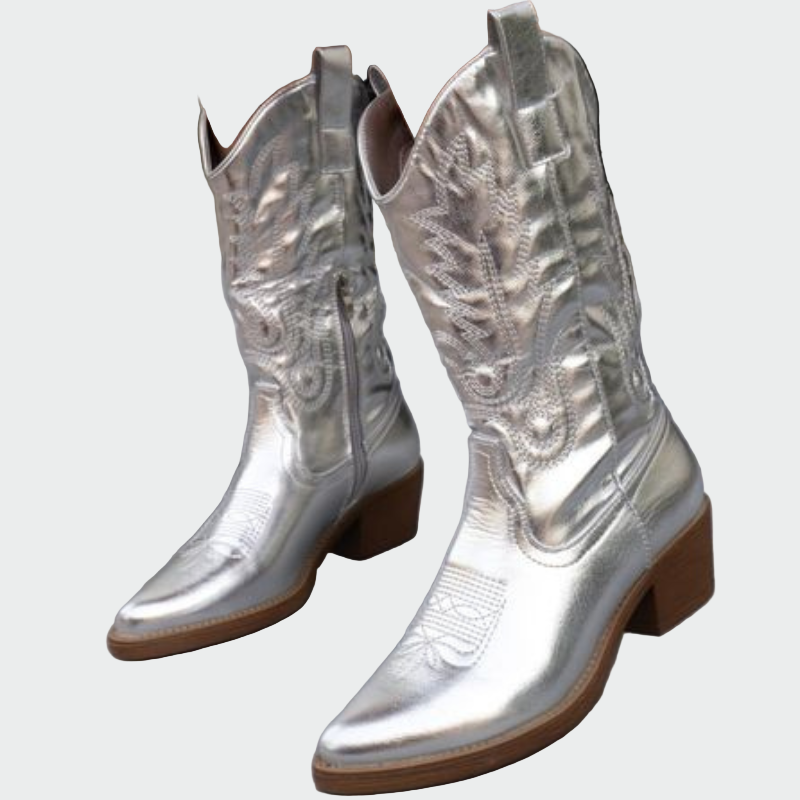 Tereza – Metallilised Cowboy Saapad