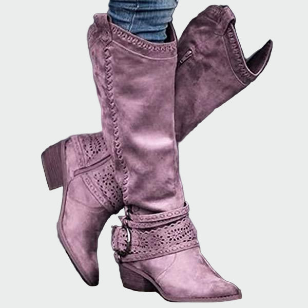 Matěj – Retro Nahast Cowboy Saapad